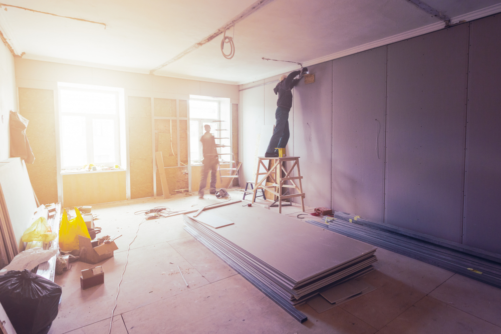 installing plasterboard for gypsum walls